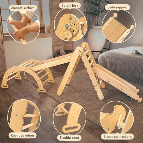 Goodevas Montessori - Juego De Escalada 4 En 1 Para Niños, T