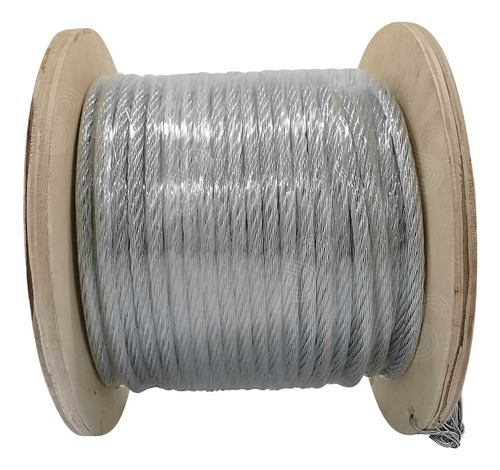 Cable De Acero 7x7 Recubierto Pvc Aksi 130535 6.35mm X 75m