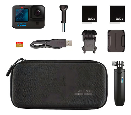 Gopro Hero 11 Black Camara+2 Baterias+baston+tarjeta+estuche Color Negro