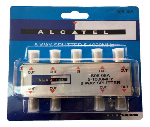 Splitter Coaxial De 1 Entrada A 8 Salidas Marca Alcatel