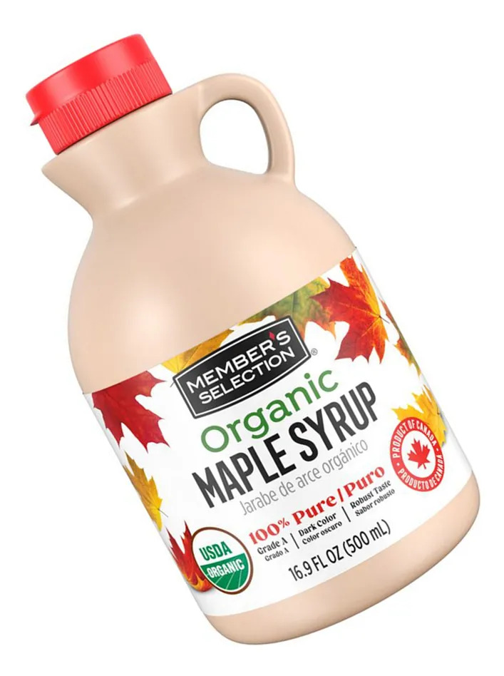 Jarabe De Arce Organico Miel Member's Selection Sirope De Maple 500 Ml