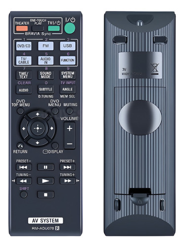 Control Remoto Rm-adu078 Para Sony Home T Dav Tz210 Tz710