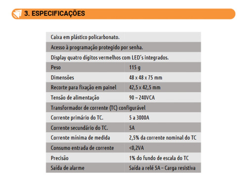 Amperímetro Digital Trifásico 90-240vca Pth1399r P801 Tholz