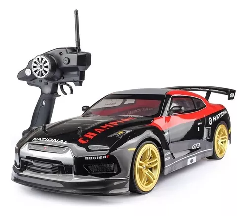 Carrinho De Controle Remoto Nissan Gtr Escala 1:10 Drift