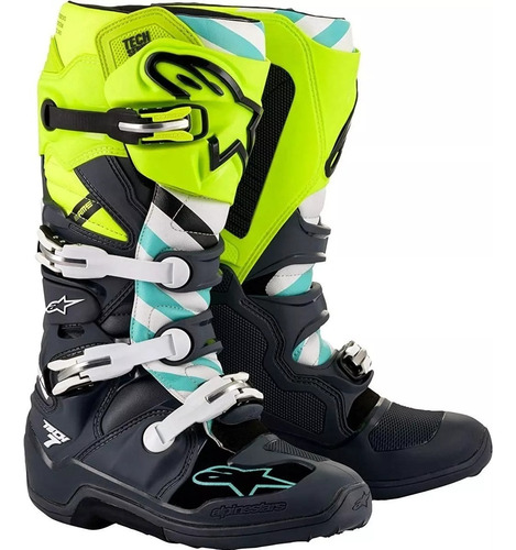 Botas Moto Cross Alpinestars Tech 7 Gris Solomototeam