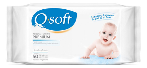 Toallitas húmedas Q-Soft Premium Clásica 50 u