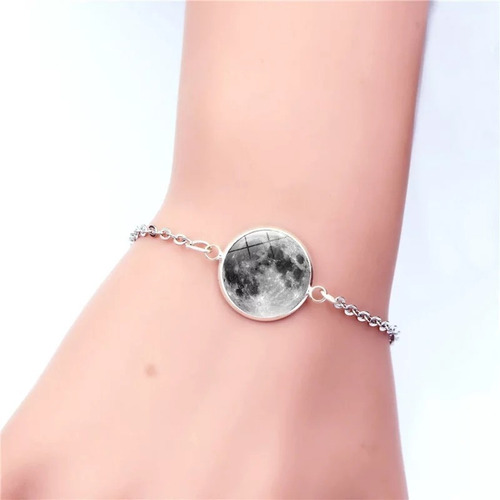 Pulsera Brazalete Luna Llena Brilla En La Obscuridad Moon