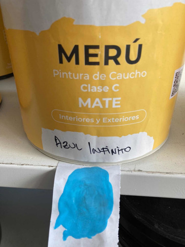 Imagen 3 de 3 de Pintura Caucho Int/ext Clase C Tepuy Meru Azul Infinito Gal
