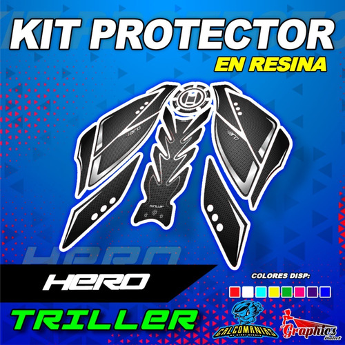 Calcomanias Protector De Tanque Hero Triller 