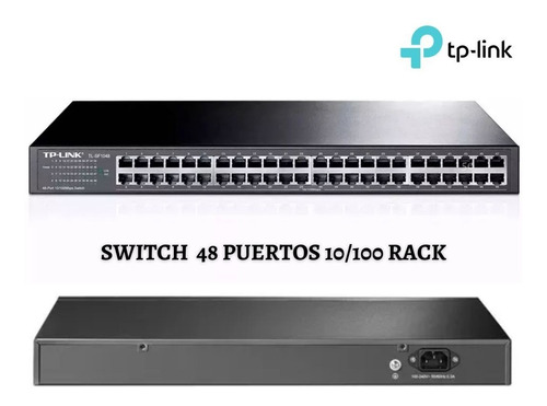Switch Tp-link Rackeable 48 Puertos 10/100mbps Tl-sf1048 Red