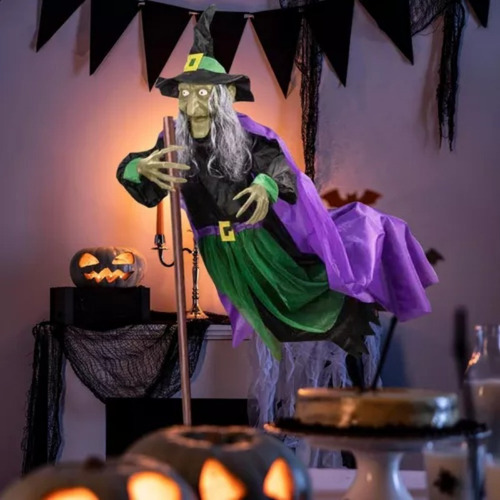 12 Pies Bruja Floating Voladora Aterradora De Halloween
