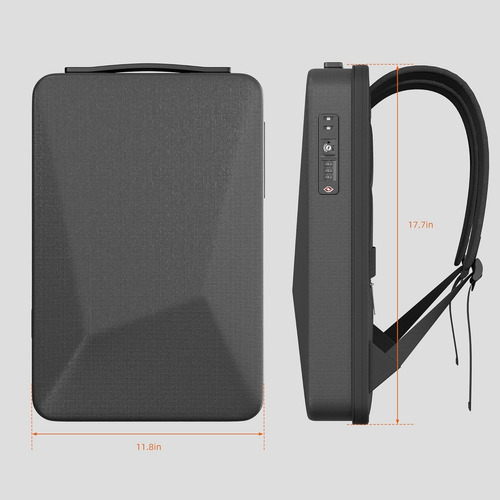 Mochila Rígida Para Starlink Mini Com Porta Usb-c Bolsa Transporte Viagem À Prova Dágua Para Antena Cabos Fonte Cadeado Tsa Técnico Instalação Campo Conectividade Satélite Athenix