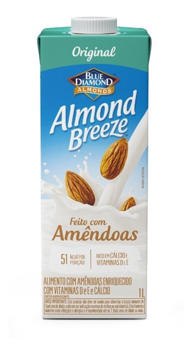 Bebida Vegetal De Amêndoas Almond Breeze Original 1l