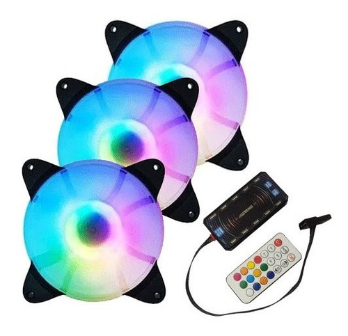 Pack 3 Fan Cooler Jijia Electrome Chanical 120mm Rgb+control
