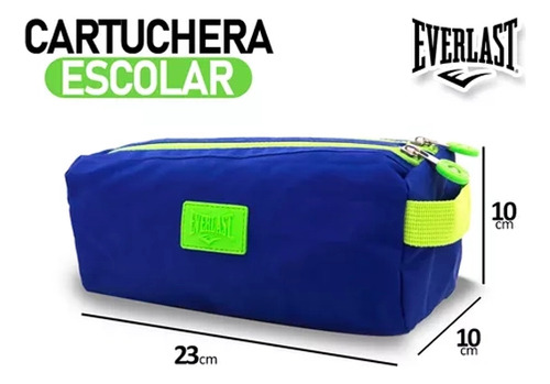 Cartuchera Everlast Cierre Escolar Organizador Facultad