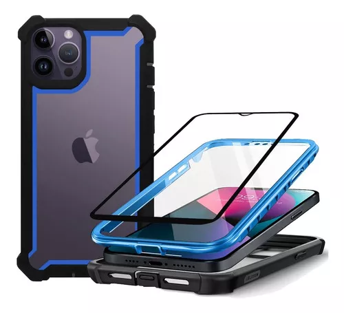 Funda Carcasa silicona Borde color Azul metalizado Iphone 11 Pro Max