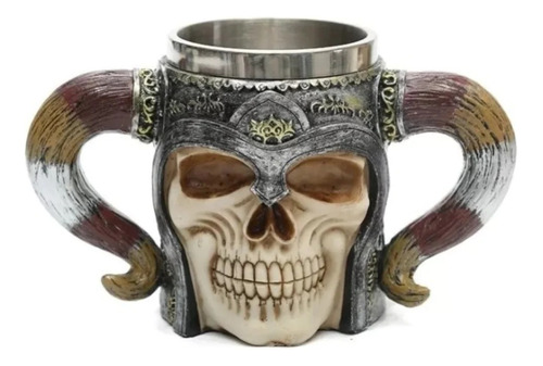 Mug Vaso Decorativo Medieval Vikingos Calavera