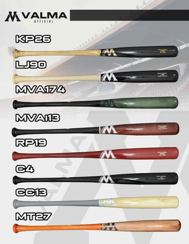 Bat De Baseball Mvalma Personalizado Pro Select Madera Maple