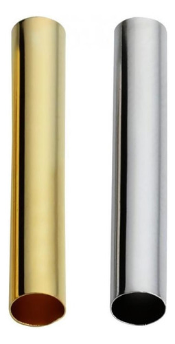 Perlas En Forma De Tubo De Metal Dorado