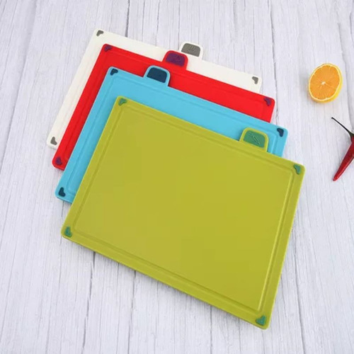 Tablas Para Picar Utensilio Cocina Con Base Colores 4 Piezas