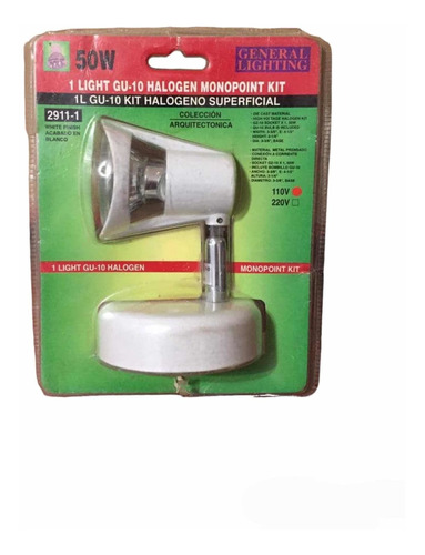 Lámpara Halógena Superficial Gu-10 Kit De 1 Luz 110v/50w