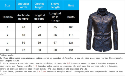 Camisa Hombre Manga Larga Rosa Slim Botón Estampado Moda