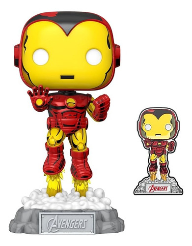 Funko Pop! & Pin: Los Vengadores - Iron Man Original 