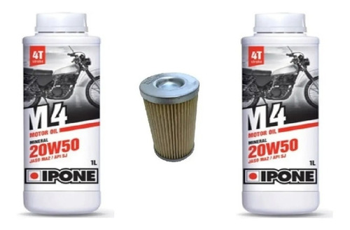 Kit Service Rouser Rs 200 Aceite Ipone 20w50 + Filtro Coyote