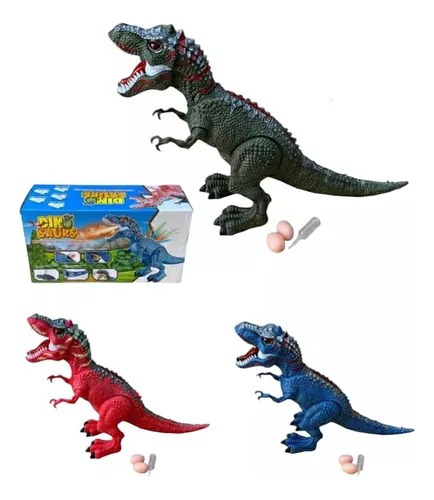 Dinosaurio Con Luz Sonido Camina Y Tira Humo Regalo