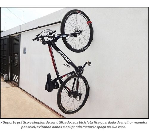 Gancho Pendurar Bicicleta Parede Suporte De Bike Com Apoio