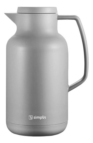 Termo Jarra Insulado Acero Inox 1 Lt Gris Simplit