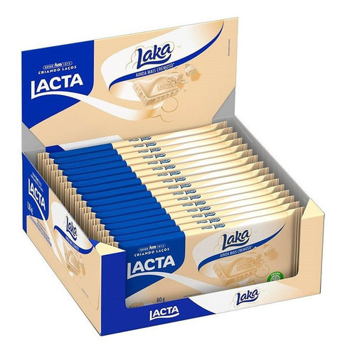 Chocolate Branco Lacta Laka 80g Embalagem Com 17 Unidades