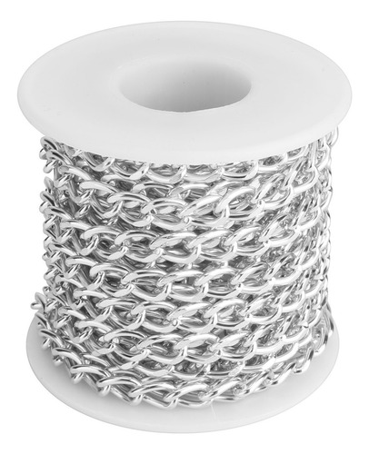 Cadena Eslabones Trenzados Aluminio Carrete Pulsera Collar