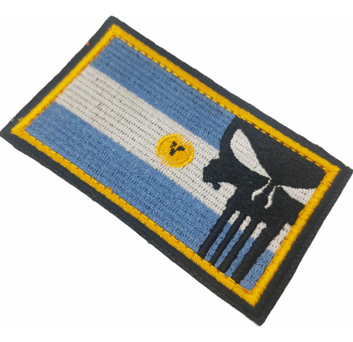 Parche Bordado Sog Team Punisher Bandera Argentina Velcro
