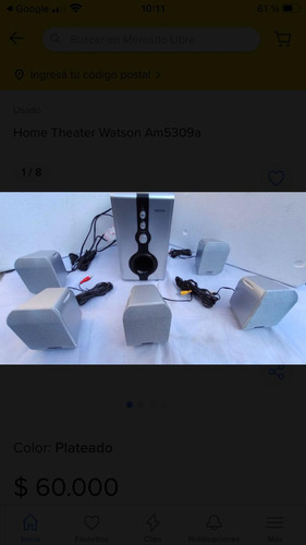Home Theater Watson 5.1 - Mod Am5309a Gris (Usado)