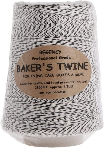 Regency Wraps Cono Regency Baker's Twine Blanco Y Negro De 5