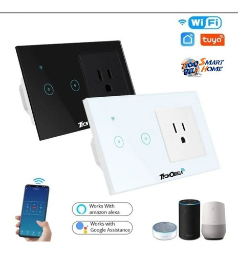 Contacto Inteligente: Enchufe + 2 Apagadores Wifi Smartlife