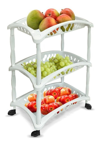 3 Organizador Multiestante Apilable Mercado Canasta Verduras