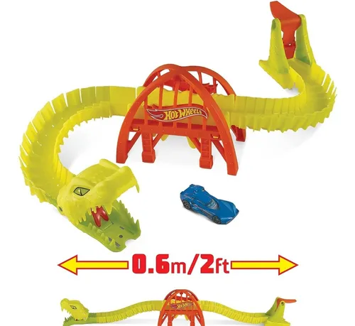 Pista Hot Wheels City Ataque Puente Vibora Viper Super Larga