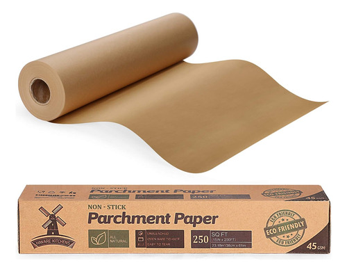 Papel Pergamino Sin Blanquear Para Hornear 60 Metros X 38 Cm