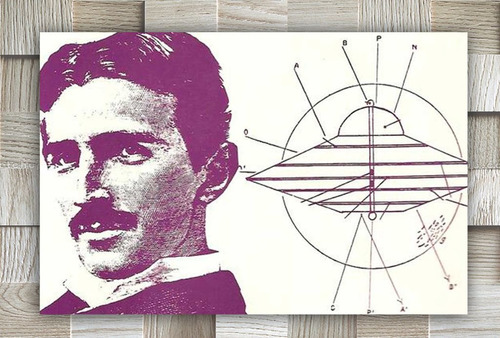 Vinilo Decorativo 20x30cm Nicola Tesla Genio Electricidad