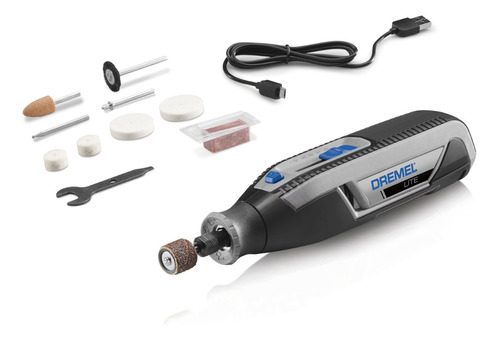 Minitorno Dremel 7760 + 10 Accesorios Inalambrico A Bateria