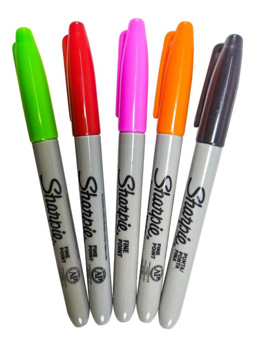 Marcador Sharpie Fine Point Colores Surtidos X 5 Uds