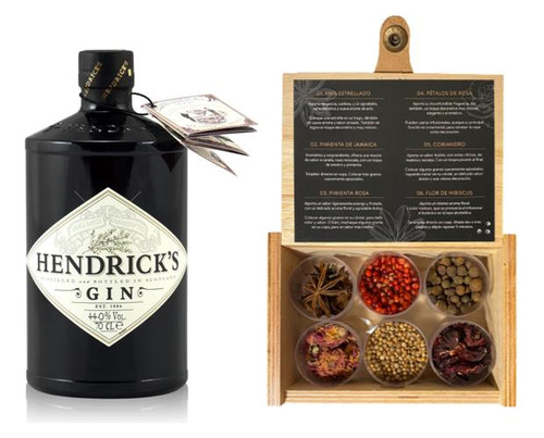 Gin Hendricks + Caja Mixologia Botanica Fullescabio