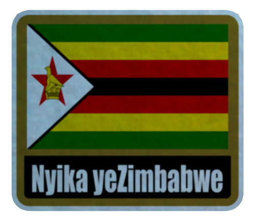 Parche Felpa Para Coser 5cm Set X4 Bandera Zimbabwe Zimbabwe-02 Zimbabwe-02