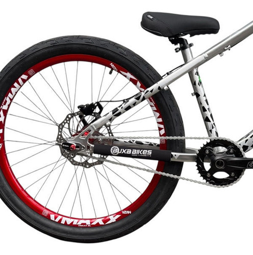 Bicicleta Hupi Naja 2025 Prata/vermelha Aro 26 Wheeling/grau