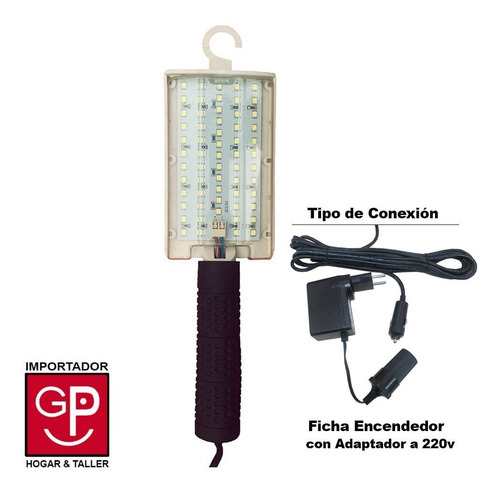 Lampara Led Portátil 220v Pinza Cocodrilo/ Ficha Encendedor