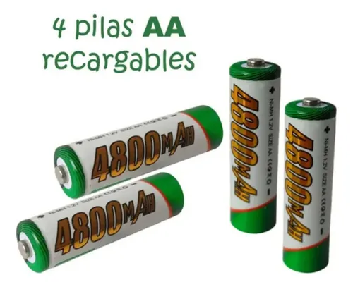 Pilas Recargables Doble Aa X4 Batería De 1.2 V