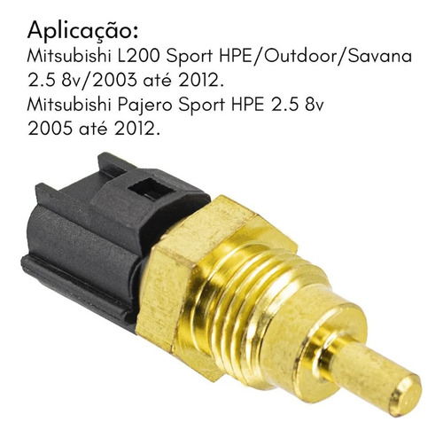 Sensor Temperatura Água Cabeçote L200 Pajero Hpe 2003 A 2012