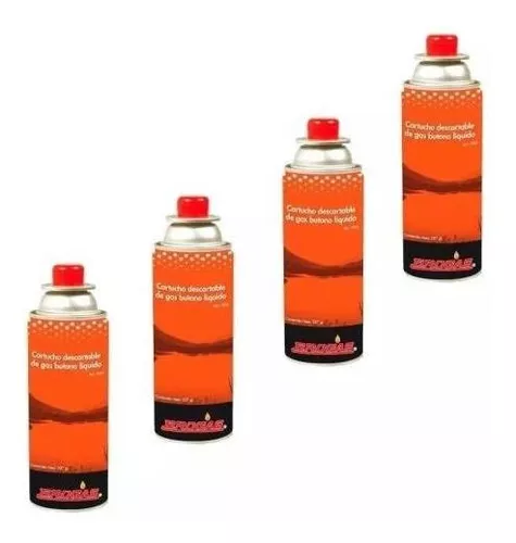 Cartucho Gas Butano Camping Brogas Pack X4 Descartable 227gr - Mandy Hogar